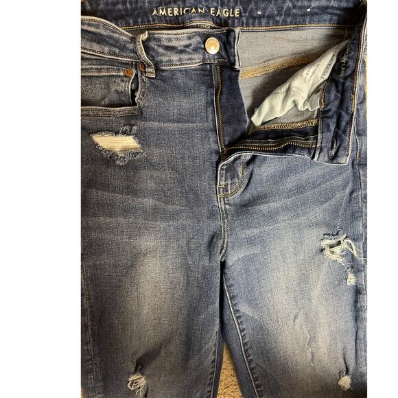 American Eagle Super High Rise Cropped Flare Size 12 - Picture 6 of 10